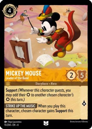 Mickey Mouse - Leader of the Band (15/204) [Ursula's Return] Cold Foil
