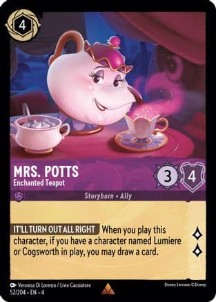 Mrs. Potts - Enchanted Teapot (52/204) [Ursula's Return] Cold Foil