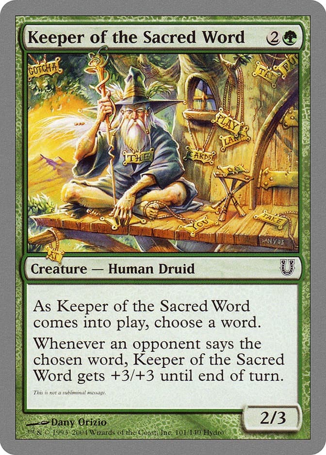 Keeper of the Sacred Word [Unhinged] Foil