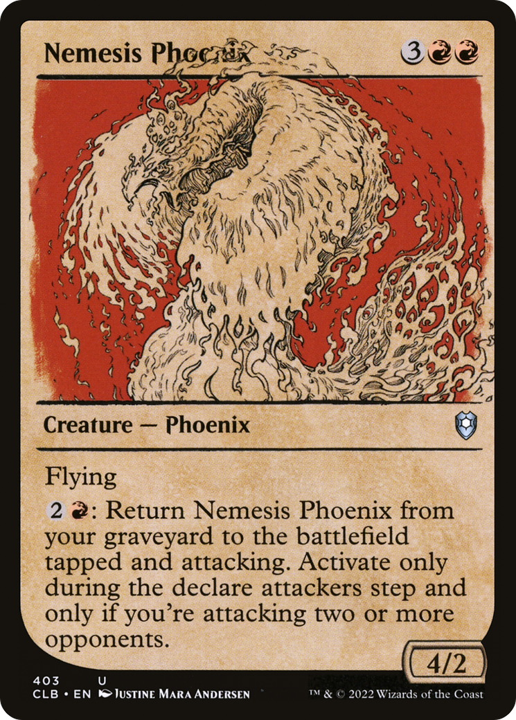 Nemesis Phoenix (Showcase) [Commander Legends: Battle for Baldur's Gate] Foil