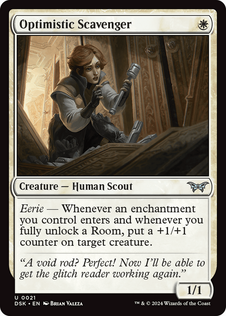 Optimistic Scavenger (0021) [Duskmourn: House of Horror] Foil