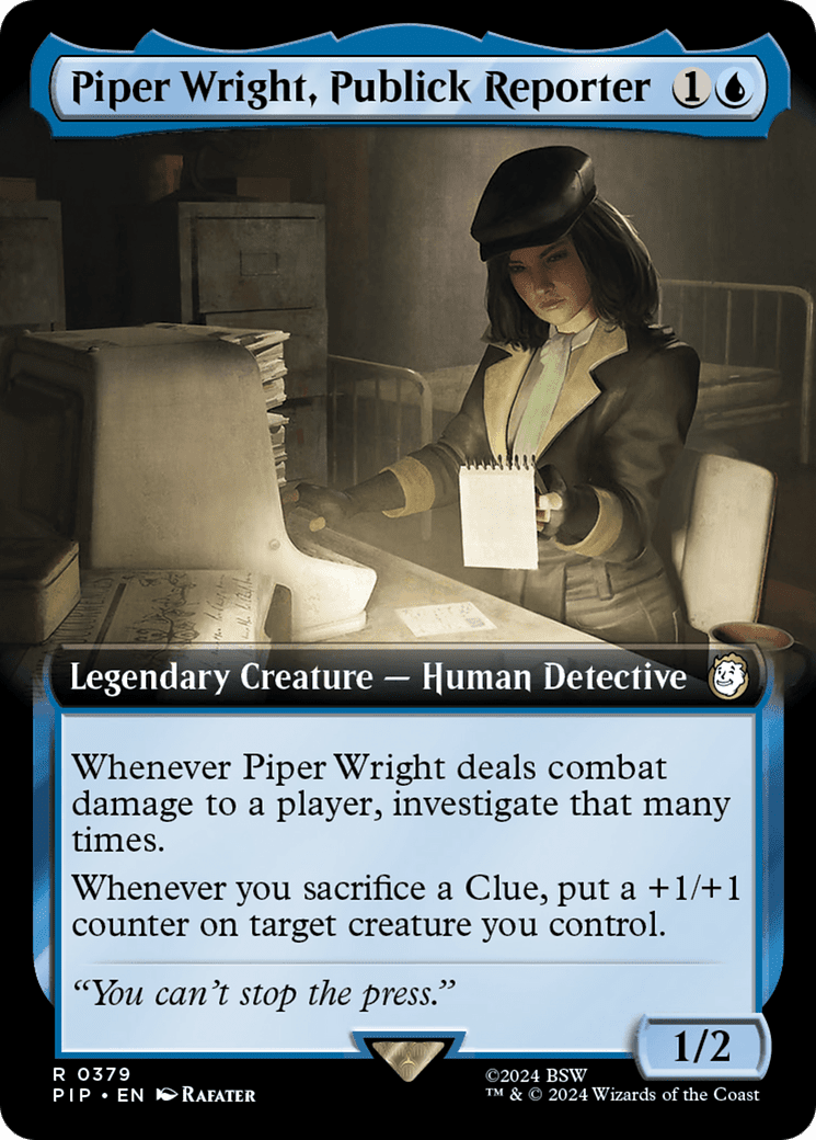 Piper Wright, Publick Reporter (Extended Art) [Fallout] Foil