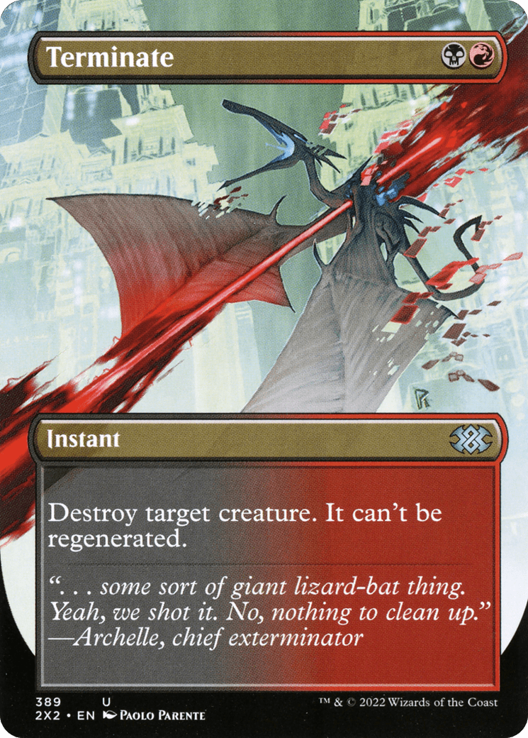 Terminate (Borderless Alternate Art) [Double Masters 2022] Foil