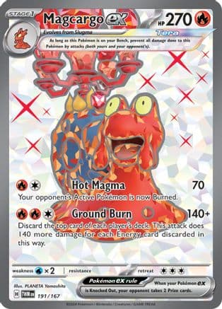 Magcargo ex 191/167 - SV06 Twilight Masquerade Holofoil