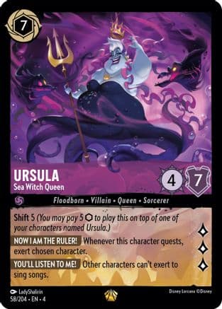 Ursula - Sea Witch Queen (58/204) [Ursula's Return] Cold Foil