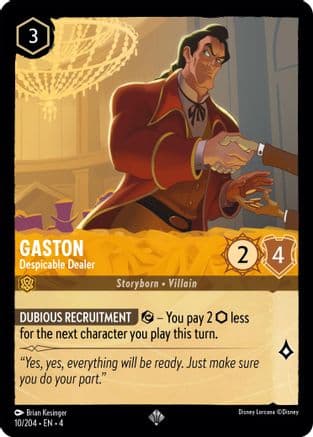 Gaston - Despicable Dealer (10/204) [Ursula's Return] Cold Foil