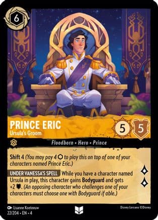 Prince Eric - Ursula's Groom (22/204) [Ursula's Return] Cold Foil