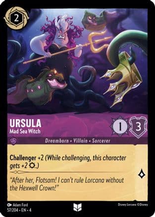 Ursula - Mad Sea Witch (57/204) [Ursula's Return] Cold Foil