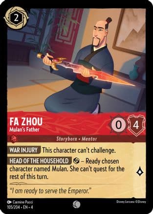 Fa Zhou - Mulan's Father (105/204) [Ursula's Return] Cold Foil