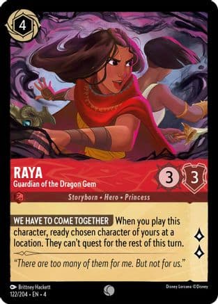 Raya - Guardian of the Dragon Gem (122/204) [Ursula's Return] Cold Foil