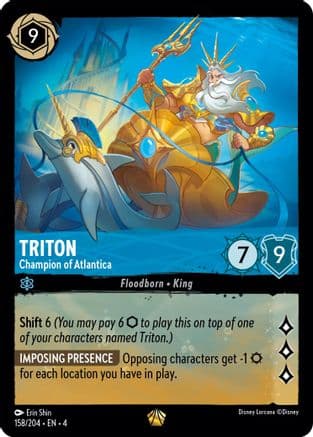 Triton - Champion of Atlantica (158/204) [Ursula's Return] Cold Foil