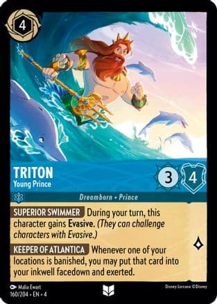 Triton - Young Prince (160/204) [Ursula's Return] Cold Foil