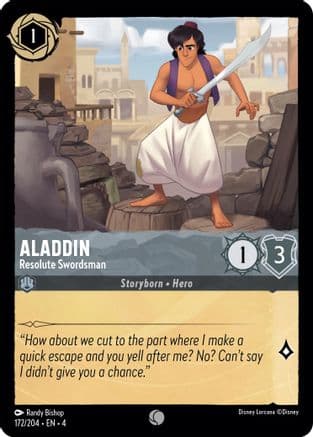 Aladdin - Resolute Swordsman (172/204) [Ursula's Return] Cold Foil