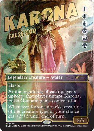 Karona, False God (Rainbow Foil) (1624) [Secret Lair Drop Series]  Foil
