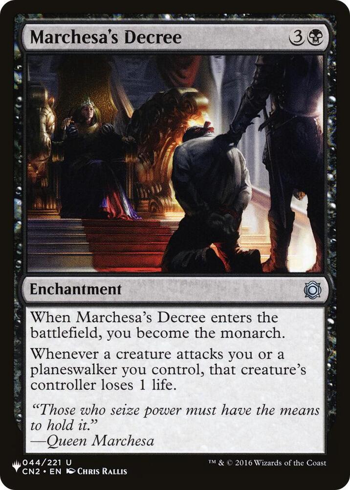 Marchesas Decree CN2-44/5075 (The List Reprints) 
