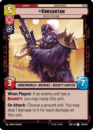 Krrsantan - Muscle for Hire | Foil (139/262)  [Shadows of the Galaxy]