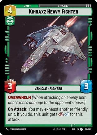 Kihraxz Heavy Fighter | Foil (118/262)  [Shadows of the Galaxy]