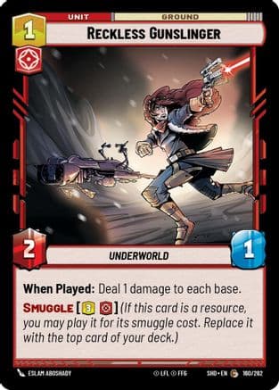 Reckless Gunslinger | Foil (160/262)  [Shadows of the Galaxy]