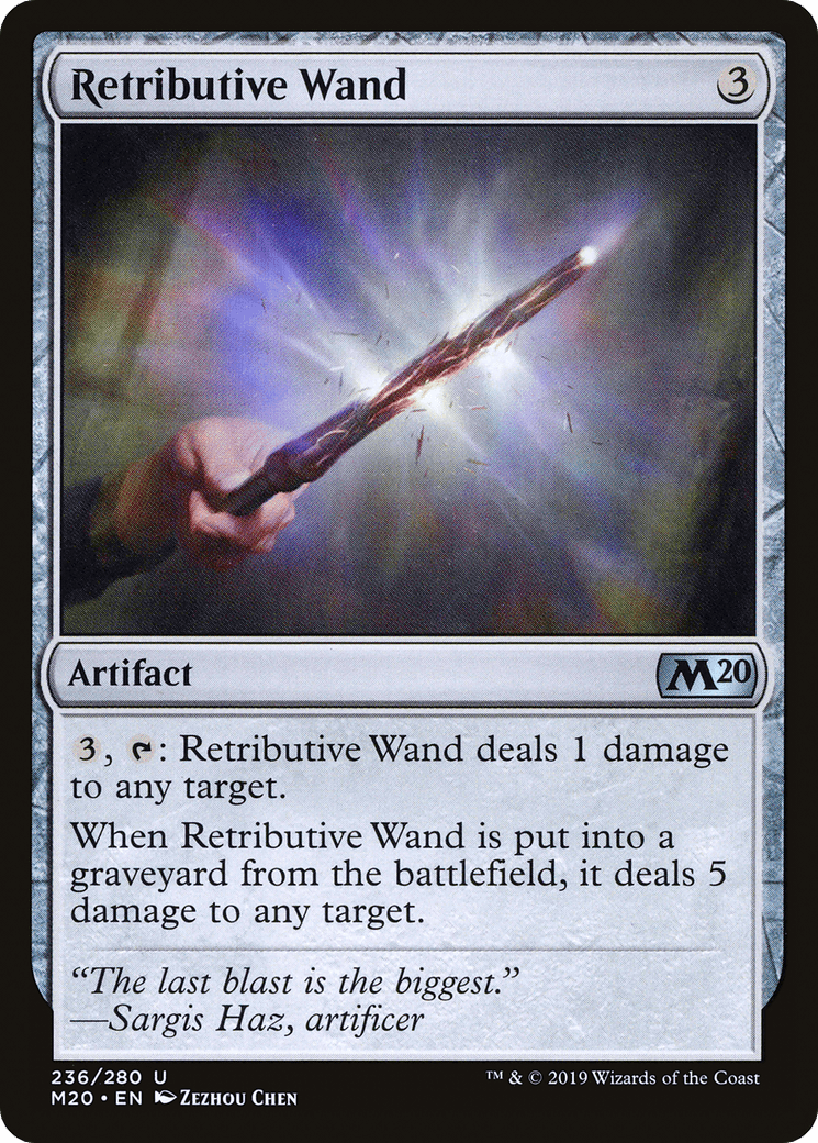 Retributive Wand [Core Set 2020] Foil