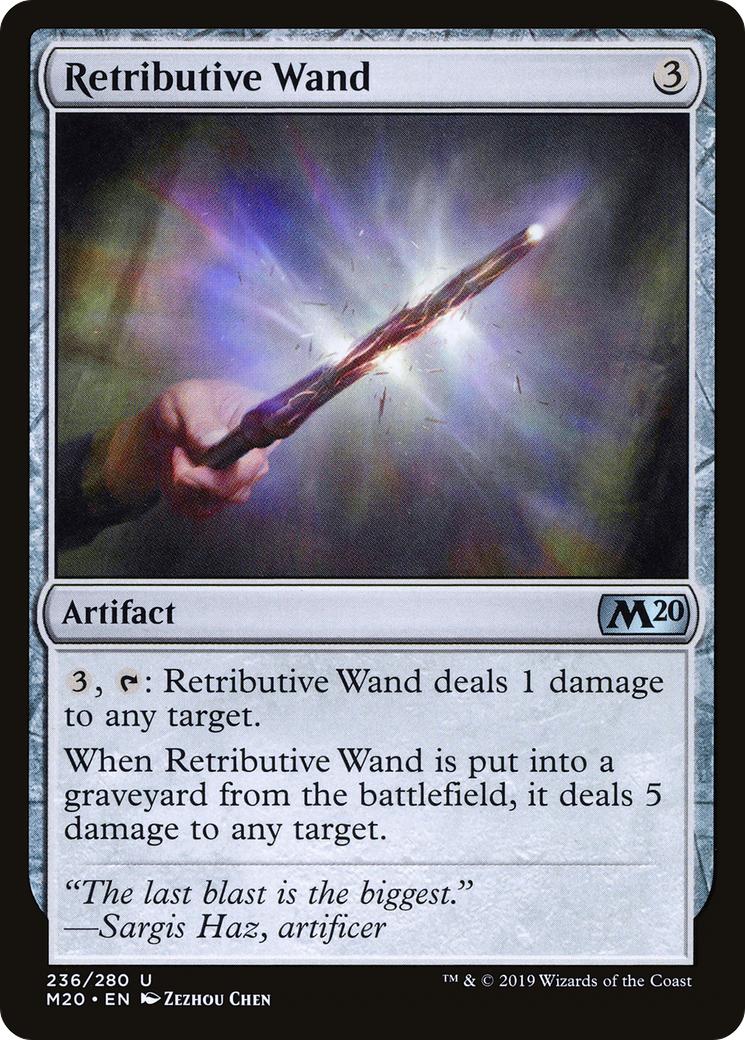 Retributive Wand [Core Set 2020] Foil