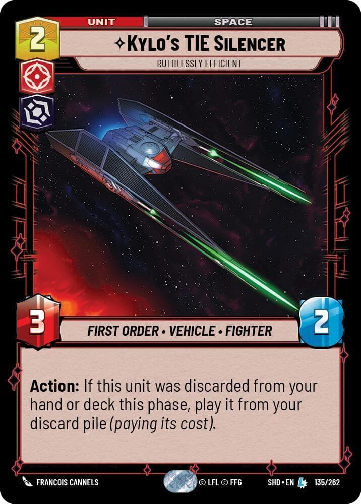 Kylo's TIE Silencer - Ruthlessly Efficient (135/262) [Shadows of the Galaxy] Foil