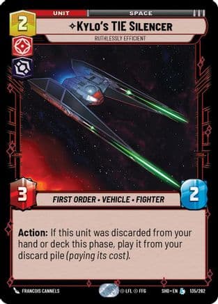 Kylo's TIE Silencer - Ruthlessly Efficient | Foil (135/262)  [Shadows of the Galaxy]