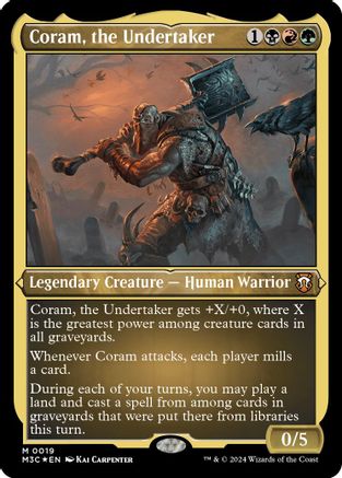 Coram, the Undertaker (Foil Etched) (019) [Commander: Modern Horizons 3]  Foil