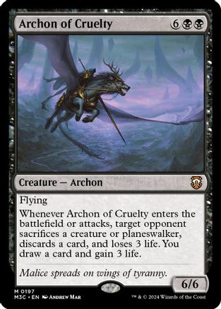 Archon of Cruelty (Ripple Foil) (197) [Commander: Modern Horizons 3]  Foil