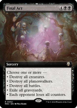Final Act (Extended Art) (Ripple Foil) (052) [Commander: Modern Horizons 3]  Foil