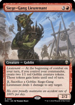 Siege-Gang Lieutenant (Extended Art) (Ripple Foil) (061) [Commander: Modern Horizons 3]  Foil