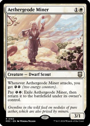 Aethergeode Miner (Ripple Foil) (163) [Commander: Modern Horizons 3]  Foil