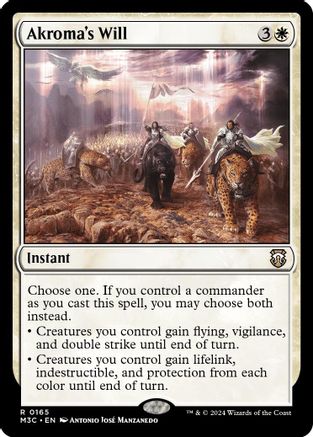 Akroma's Will (Ripple Foil) (165) [Commander: Modern Horizons 3]  Foil