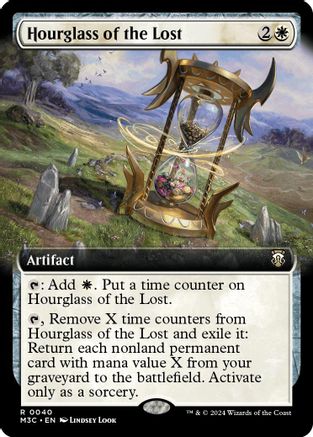 Hourglass of the Lost (Extended Art) (Ripple Foil) |  Foil (040) [Modern Horizons 3 Commander]