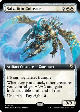 Salvation Colossus (Extended Art) (Ripple Foil) (043) [Commander: Modern Horizons 3]  Foil