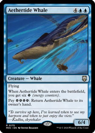 Aethertide Whale (Ripple Foil) |  Foil (175) [Modern Horizons 3 Commander]