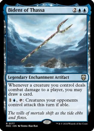 Bident of Thassa (Ripple Foil) (177) [Commander: Modern Horizons 3]  Foil