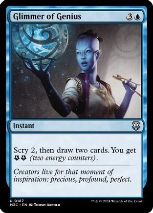 Glimmer of Genius (Ripple Foil) |  Foil (187) [Modern Horizons 3 Commander]