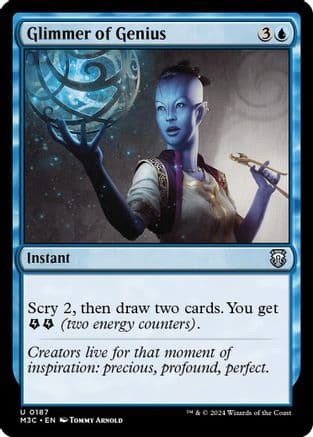 Glimmer of Genius (Ripple Foil) |  Foil (187) [Modern Horizons 3 Commander]