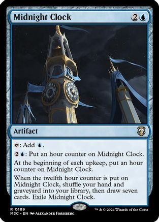 Midnight Clock (Ripple Foil) (189) [Commander: Modern Horizons 3]  Foil