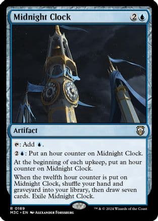 Midnight Clock (Ripple Foil) (189) [Commander: Modern Horizons 3]  Foil