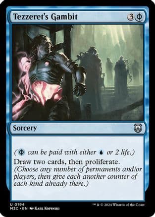 Tezzeret's Gambit (Ripple Foil) |  Foil (194) [Modern Horizons 3 Commander]