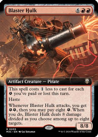 Blaster Hulk (Extended Art) (Ripple Foil) (055) [Commander: Modern Horizons 3]  Foil