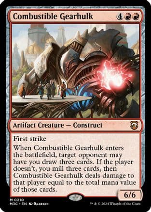Combustible Gearhulk (Ripple Foil) |  Foil (210) [Modern Horizons 3 Commander]