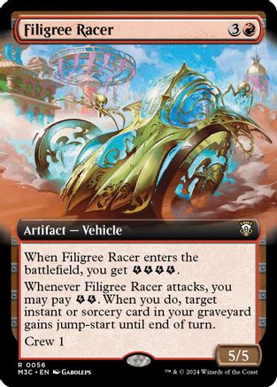 Filigree Racer (Extended Art) (Ripple Foil) |  Foil (056) [Modern Horizons 3 Commander]