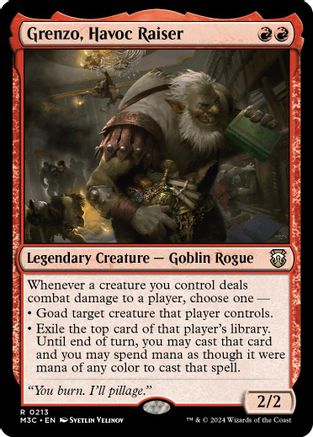 Grenzo, Havoc Raiser (Ripple Foil) (213) [Commander: Modern Horizons 3]  Foil