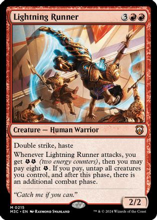 Lightning Runner (Ripple Foil) (215) [Commander: Modern Horizons 3]  Foil
