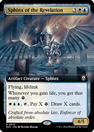 Sphinx of the Revelation (Extended Art) (Ripple Foil) |  Foil (075) [Modern Horizons 3 Commander]