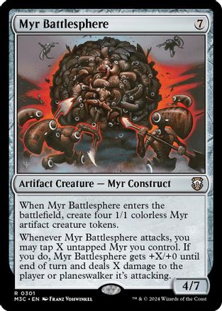 Myr Battlesphere (Ripple Foil) (301) [Commander: Modern Horizons 3]  Foil