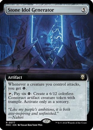 Stone Idol Generator (Extended Art) (Ripple Foil) (077) [Commander: Modern Horizons 3]  Foil