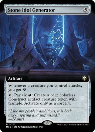 Stone Idol Generator (Extended Art) (Ripple Foil) (077) [Commander: Modern Horizons 3]  Foil